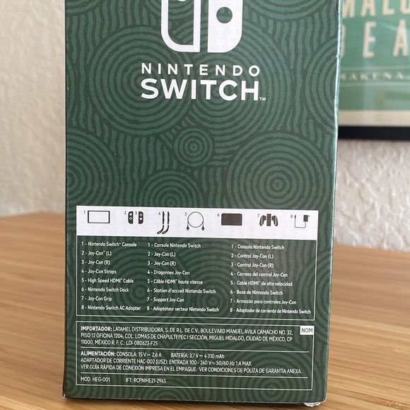 NIB Nintendo Switch Oled Legend of Zelda Tears Of The Kingdom Bundle - Picture 11 of 13